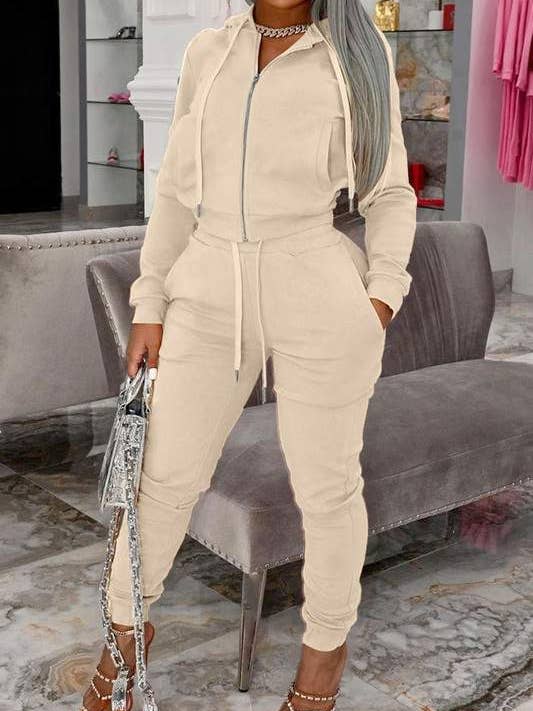 Flarix - Wholesale Hemd- en rokset - Dames - trainingspakset met capuchon en jas6