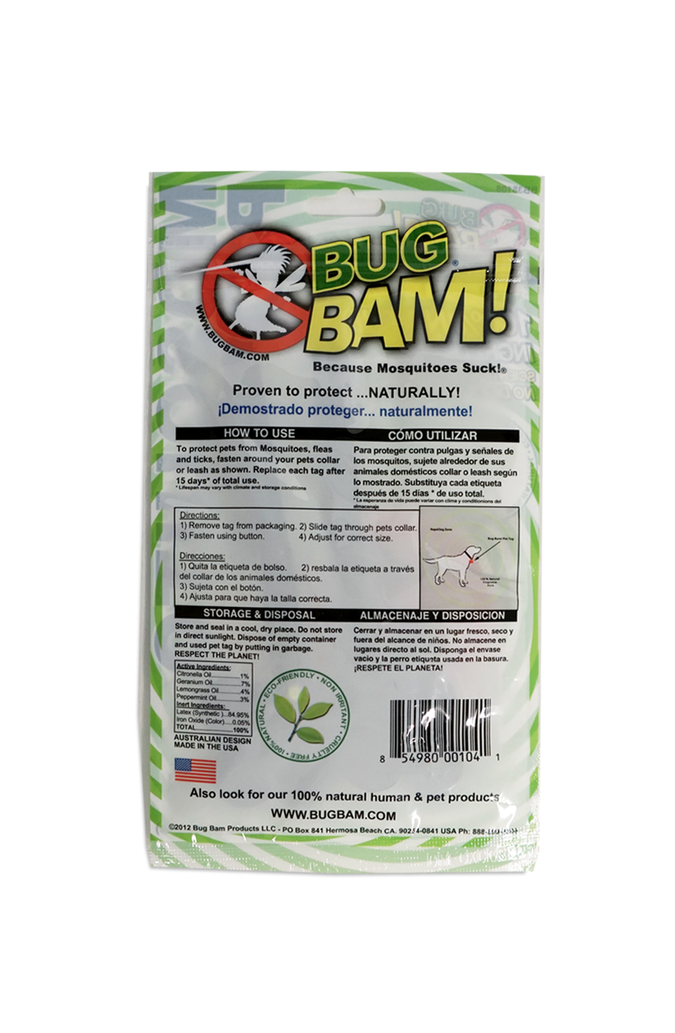 Bug Bam! - Vendita all'ingrosso Collare - Cani - Medagliette Antizanzare, Pulci e Zecche per Animali (Confezione da 2)6