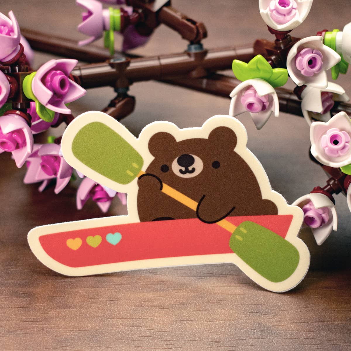 Laura Illustrates - Wholesale Sticker - Kayak Bear Vinyl Sticker | Cooler Vinyl Sticker   1