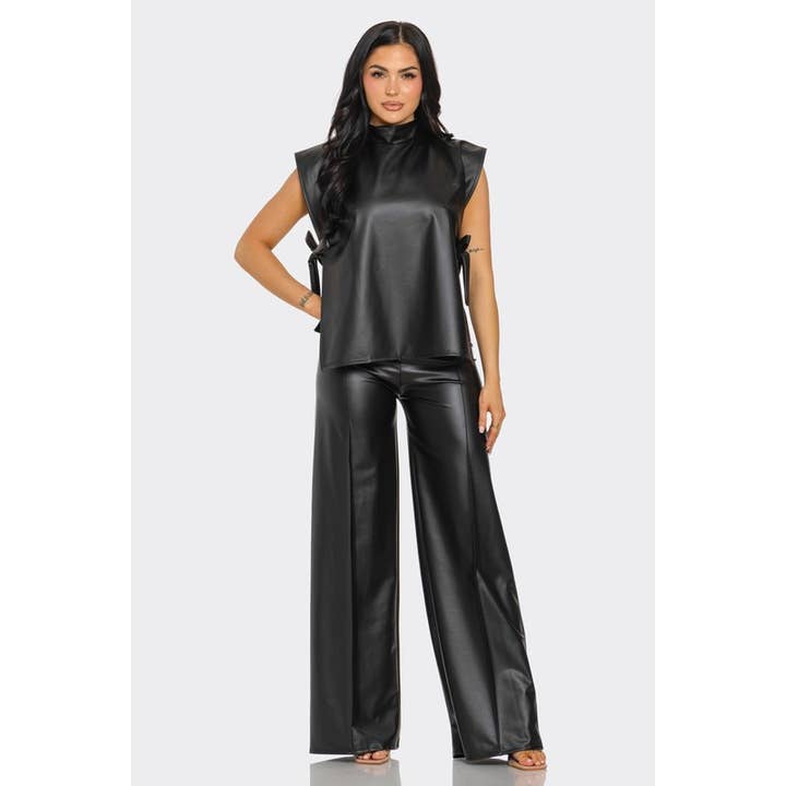 Completo Taglie Forti con Top e Pantaloni Lunghi a Gamba Larga Elasticizzati per la vendita all'ingrosso da parte di SEXY STAR DESIGN INC