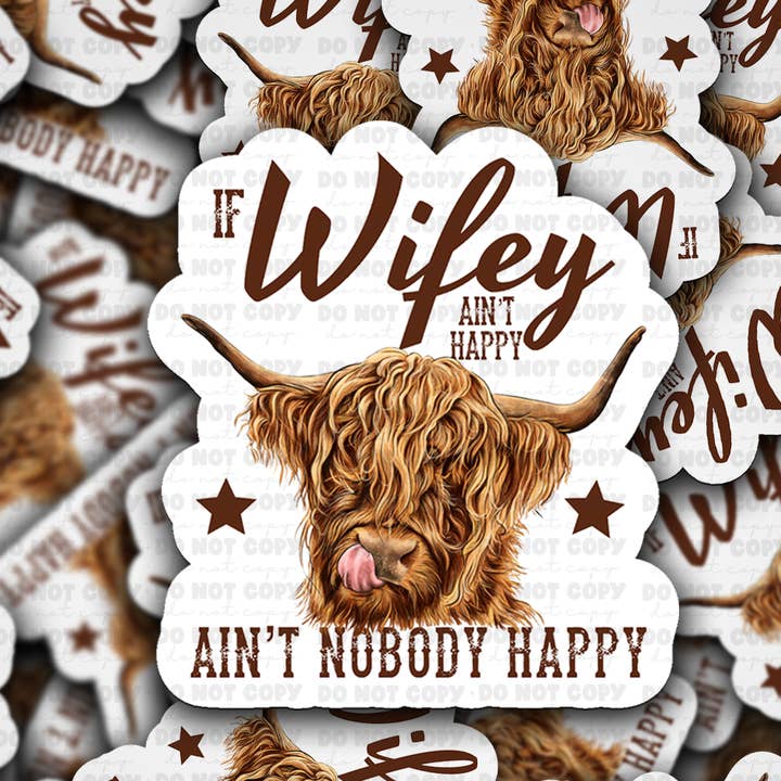 DC 1984 - Se la moglie non è felice, nessuno è felice Adesivo sagomato per la vendita all'ingrosso da parte di It's Transfer Time