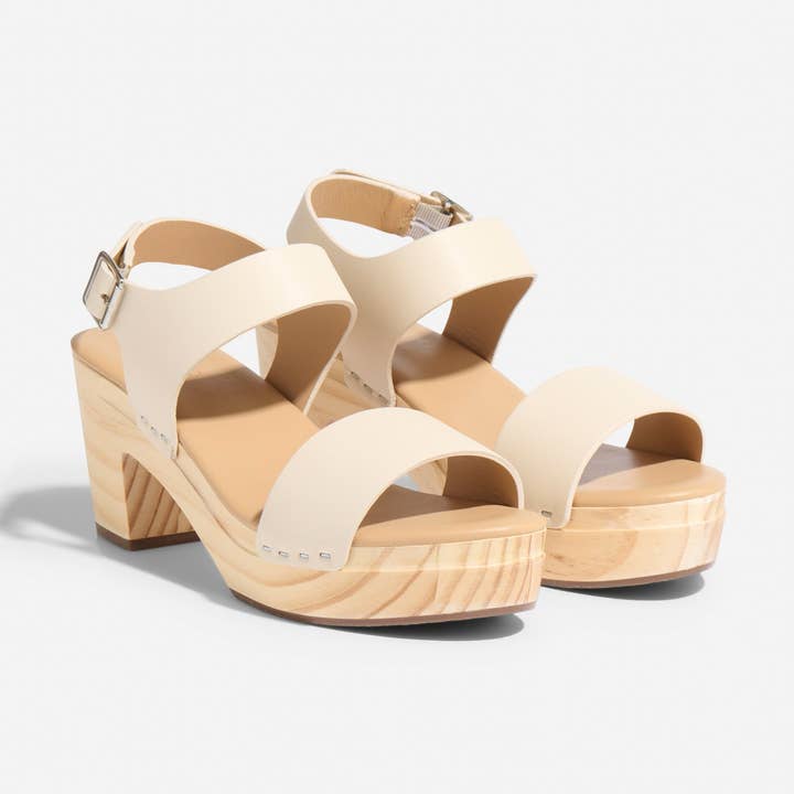 All-Day Open Toe Clog Bone for wholesale by Nisolo