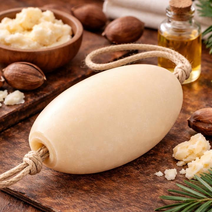 Wall Mounted Rotating French Soap - Shea Butter for wholesale by French Soap Wholesale