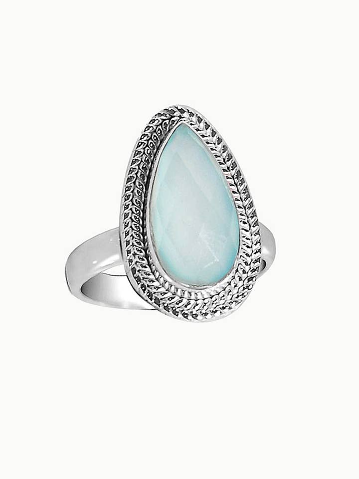 Sivalya Aqua Opal dråberring - Splendor for engroshandel hos Sivalya