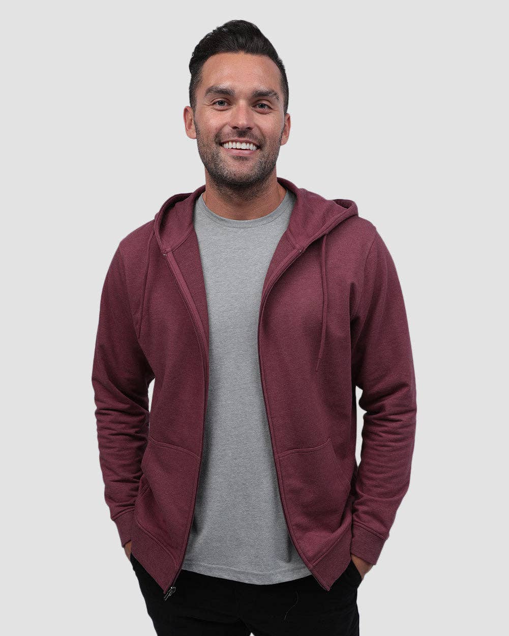 INTO THE AM - Wholesale Hoodie - Men's - Men's Zip-Up Hoodie Sweatshirt (Plain)65
