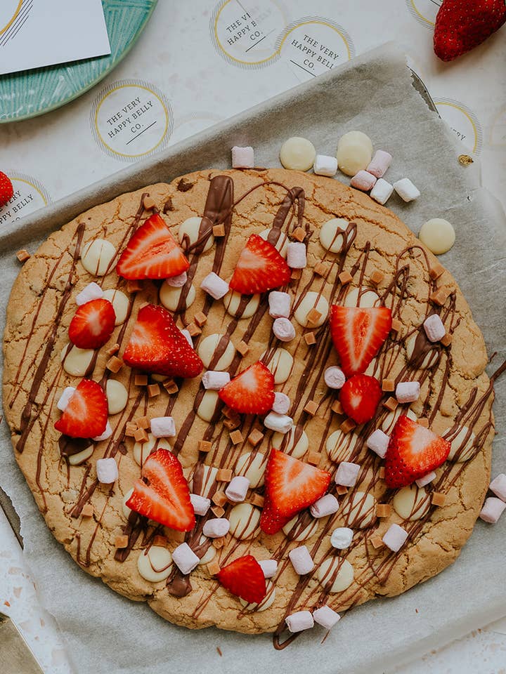 Cookie Dough Pizza Baking Kit for wholesale by The Very Happy Belly Co.