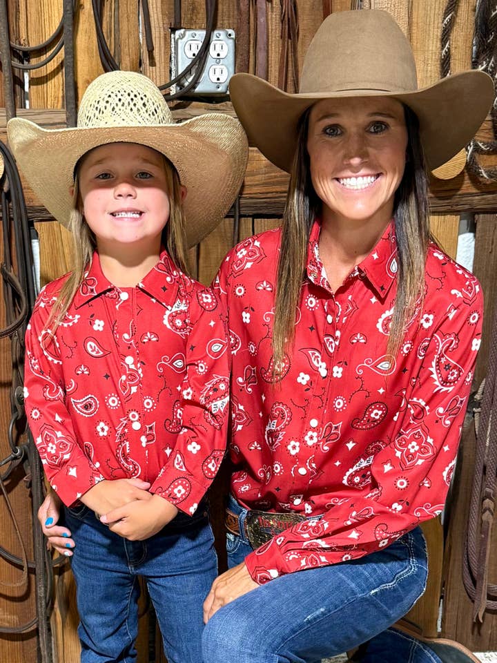 Sterling Kreek - Wholesale Button Down Shirt - Women's - Bandana Babe Button Up1