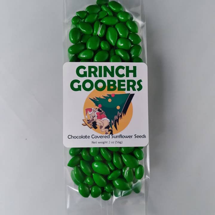 Taste Of The Rockies - Wholesale Chocolate Covered Sweets - Grinch Goobers – Milk Chocolate Covered Sunflower Seeds 2oz