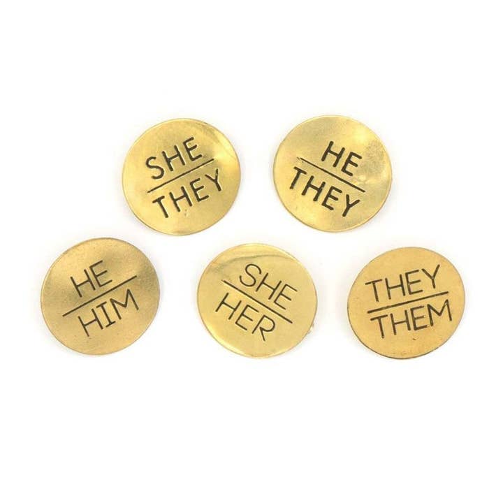 Fair Anita - Wholesale Lapel Pin/Button - Pronoun Pins - Brass10