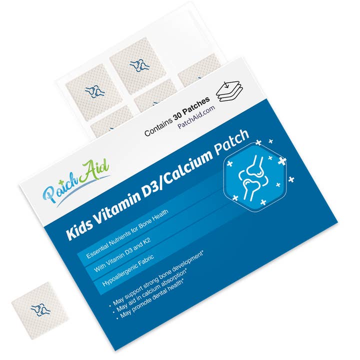 PatchAid - Wholesale Oral Supplement/Vitamin - Kids D3/Calcium Patch - Bone Strength & Dental Health3