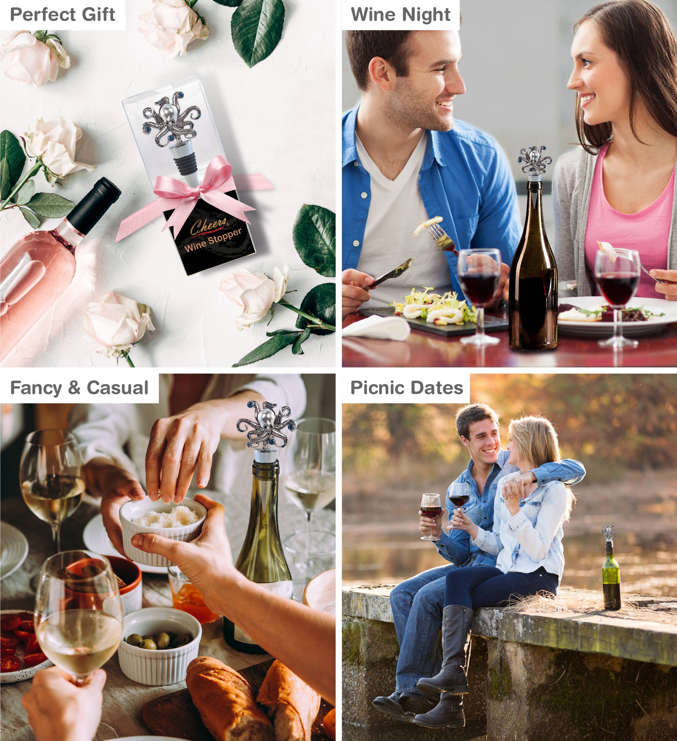 Cota Global - Wholesale Wine Stopper - Wine Stopper - Metal Octopus3