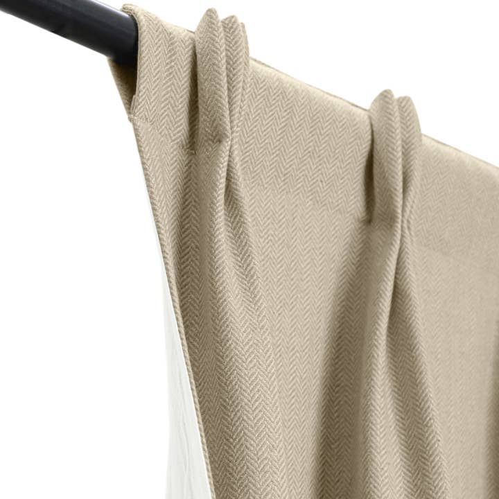 Amore Beauté - Venta al por mayor Cortinas - Cortina plisada en forma de V, cortinas de triple pliegue en espiga