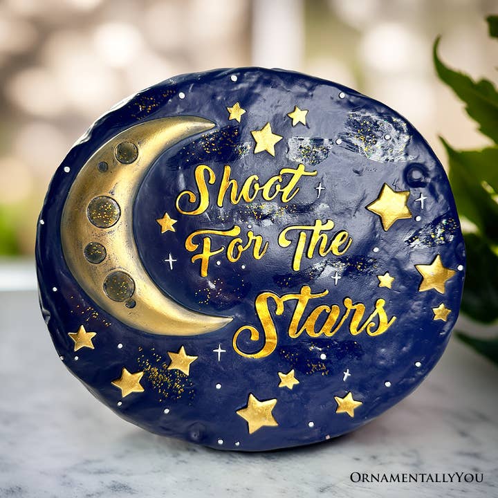 Shoot for the Stars Stepping Stone, 9.5" Galactic Home Decor for wholesale by OrnamentallyYou