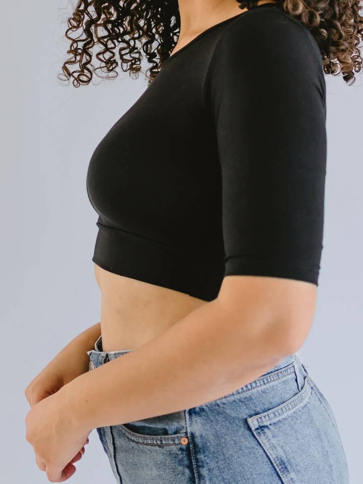 Klassisk armbågslängd ärm för wholesale av Halftee Layering Essentials