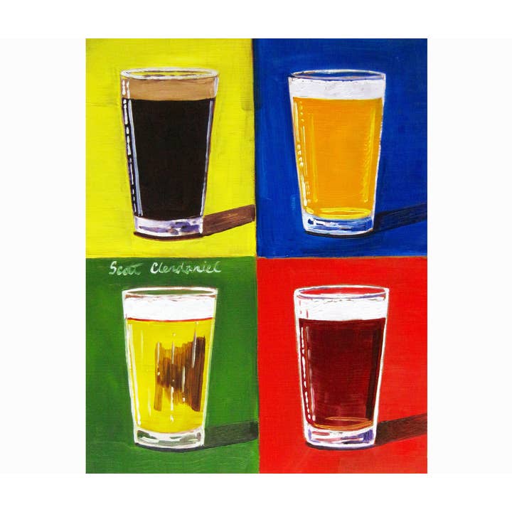 Andy Warhol Beer Parody Print for wholesale by Real Art Is Better