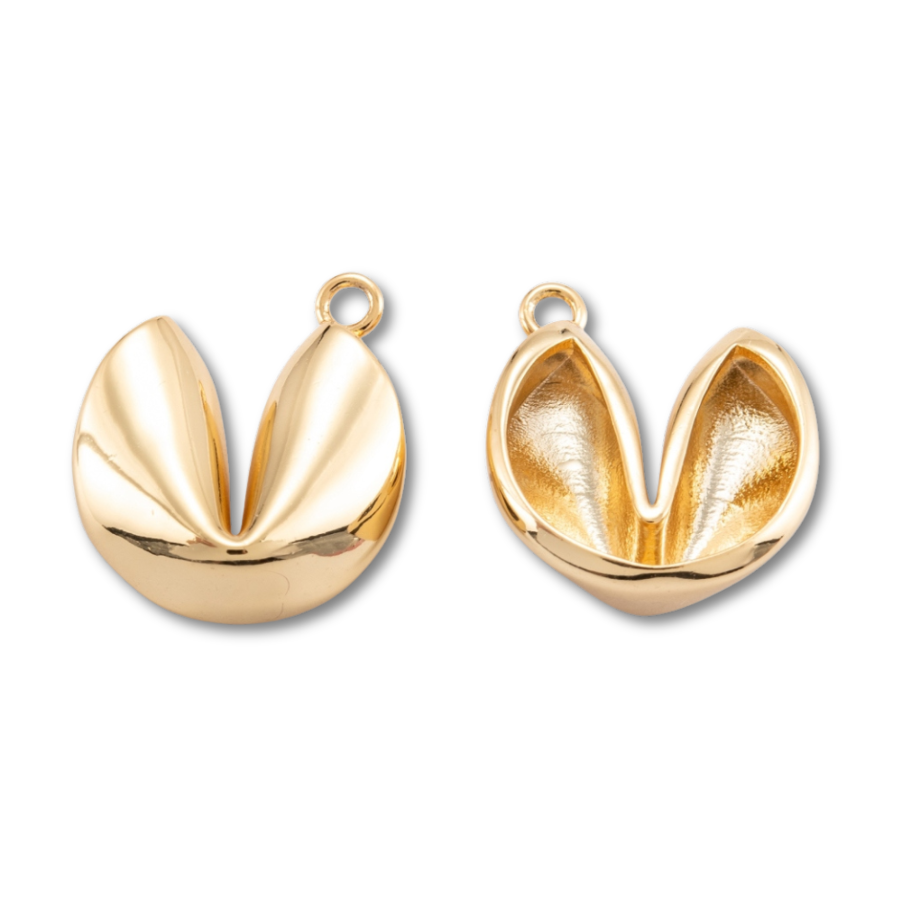 Love, Paige Designs - Wholesale Individual Charm/Pendant - 18k Gold Plated Brass Fortune Cookie Charm1