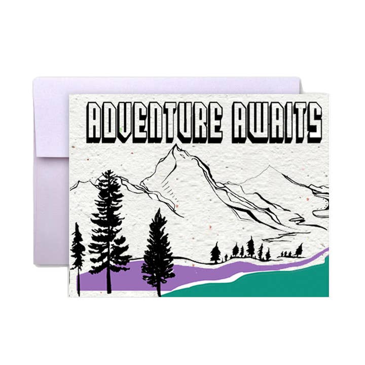 Artsy Em - Vendita all'ingrosso Biglietti di auguri generici - Nature's Wanderlust: Adventure Awaits» Carta con semi di fiori selvatici0