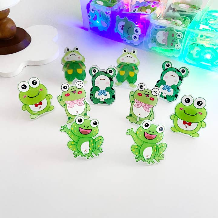 Entenschnabel-Clip mit glühendem Frosch für den Großhandel von SoapElenGlen