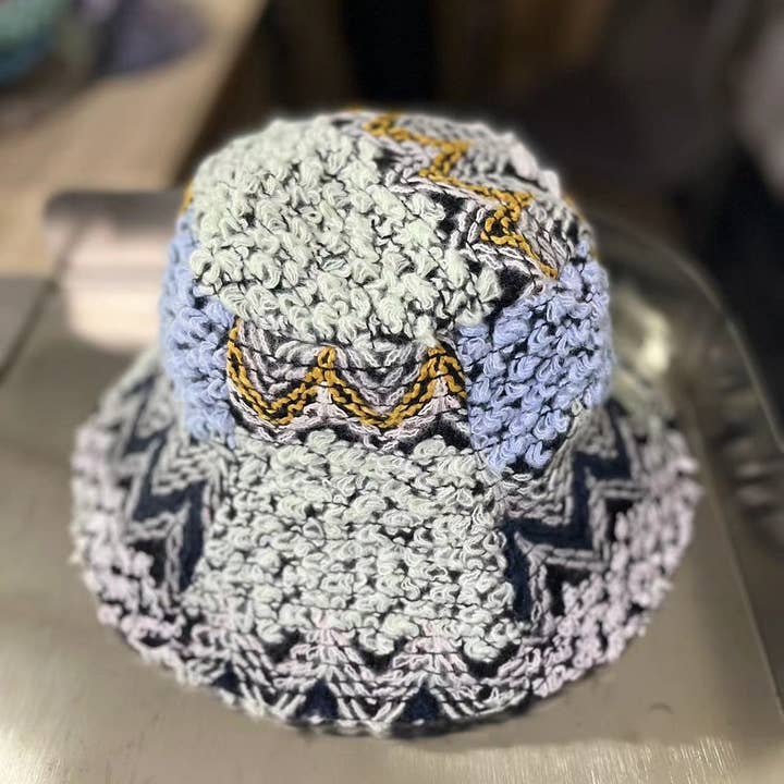 NINEXIS - Wholesale Bucket Hat - Women's - CWAH2213_ETHNIC RETRO COLOR MATCHING KNITTED BUCKET HAT6