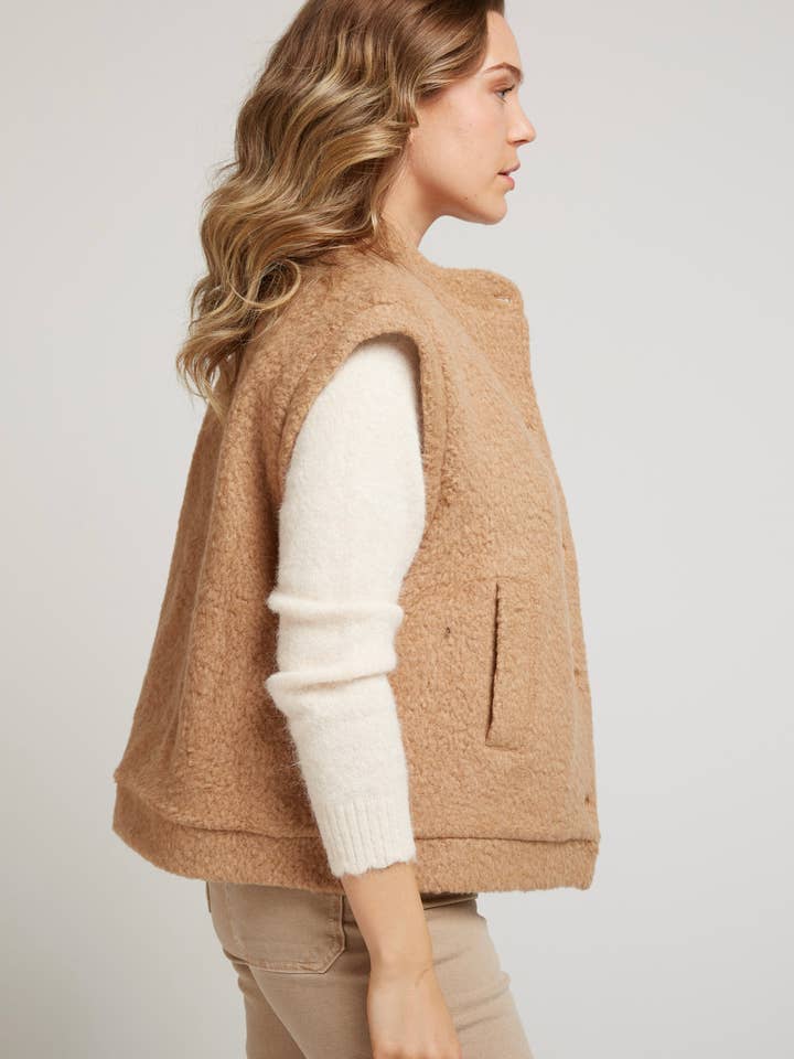 Andy & Lucy - Wholesale Cardigan - Women's - GANDALF - Sleeveless vest in boucle wool14