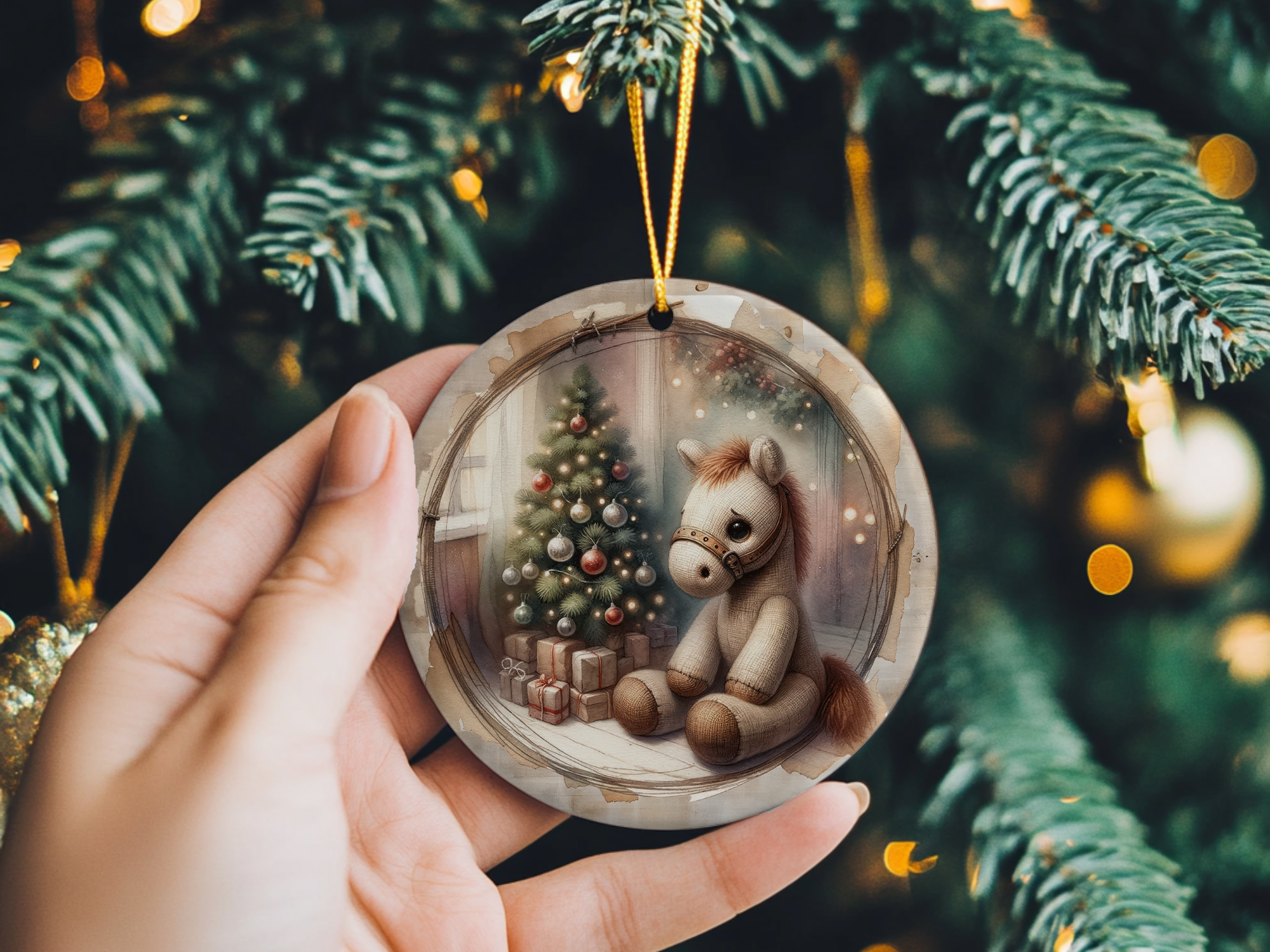 Fernville Creations - Wholesale Ornament - Ceramic Toy Horse Christmas Tree Keepsake Ornament7