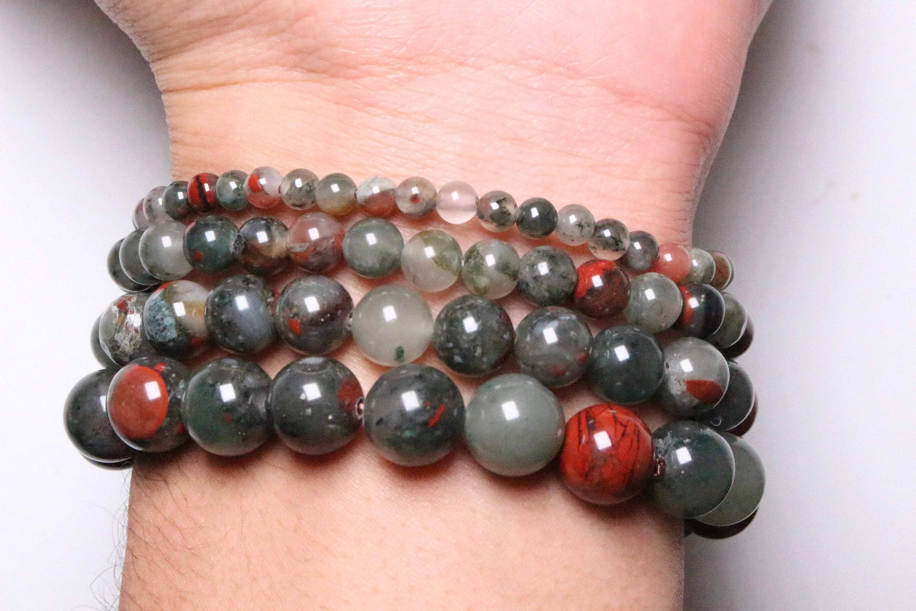 Foliesbijoux - Wholesale Beaded Bracelet - Heliotropic Jasper A bracelet1