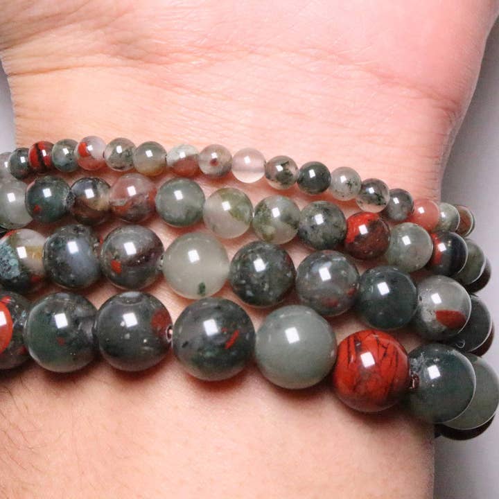 Foliesbijoux - Wholesale Beaded Bracelet - Heliotropic Jasper A bracelet1