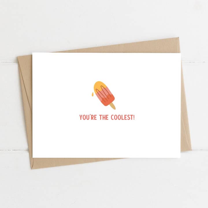 Love Pun Greeting Card - Popsicle for wholesale by Be Well Stationery