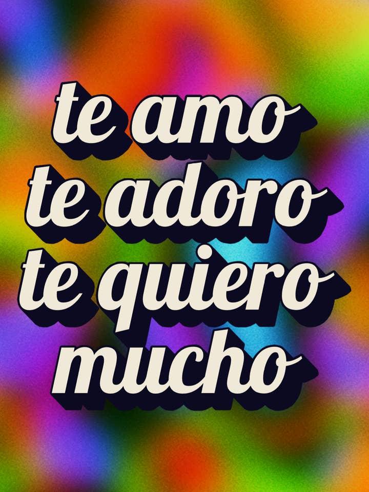 Te Amo, Te Adoro, Te Quiero Mucho for wholesale by Cards by Dé