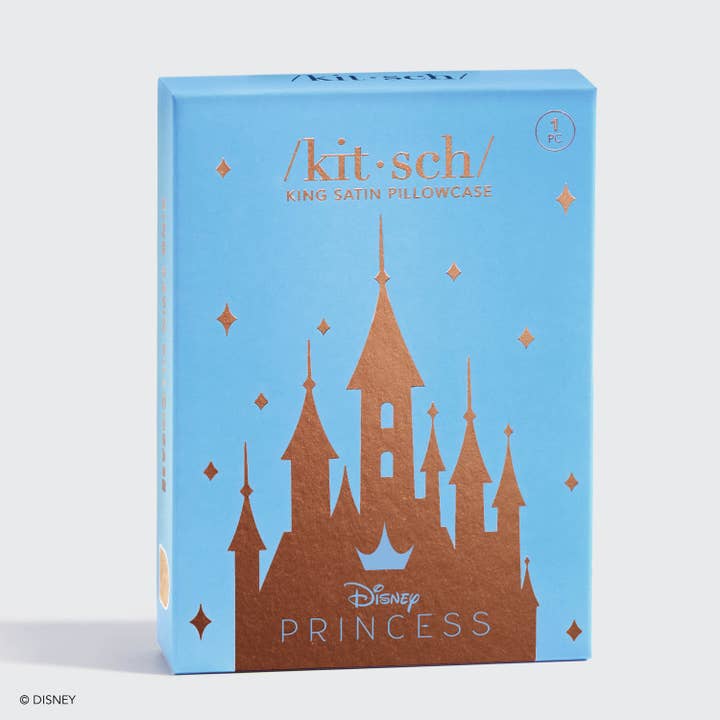 KITSCH - Wholesale Bedding Pillowcase/Sham - Disney x Kitsch Satin King Pillowcase - Princess Party