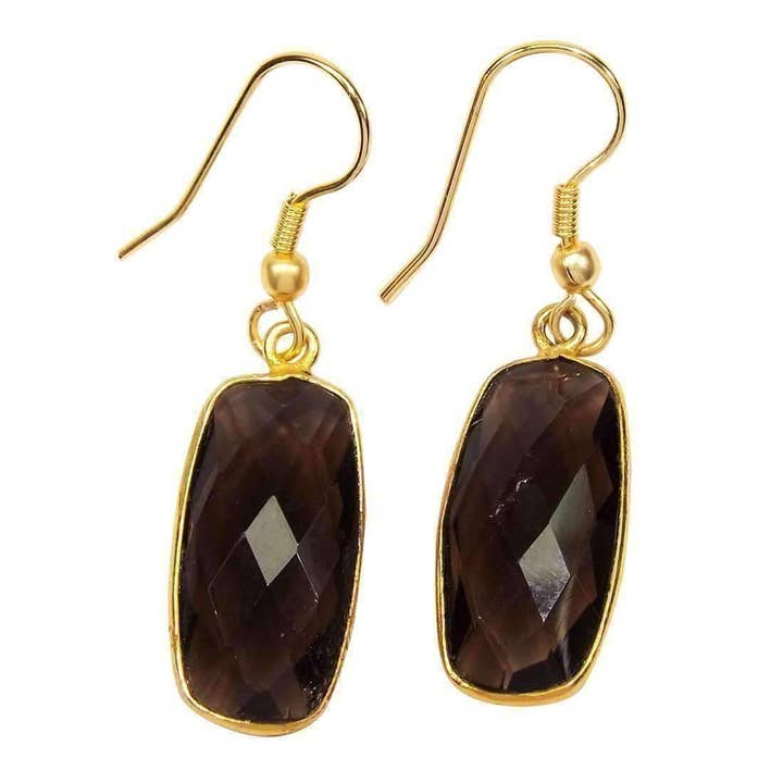 Versha Smoky kvarts øreringe for engroshandel hos Sitara Collections