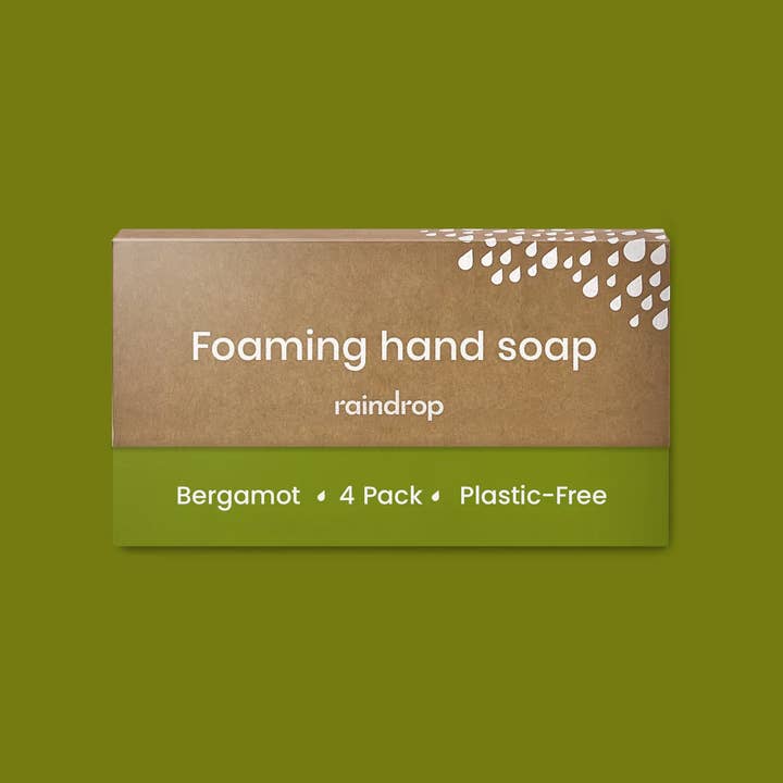 Raindrop Clean - Wholesale Hand Soap/Wash - Four Plastic Free Foaming Hand Soap Refills6