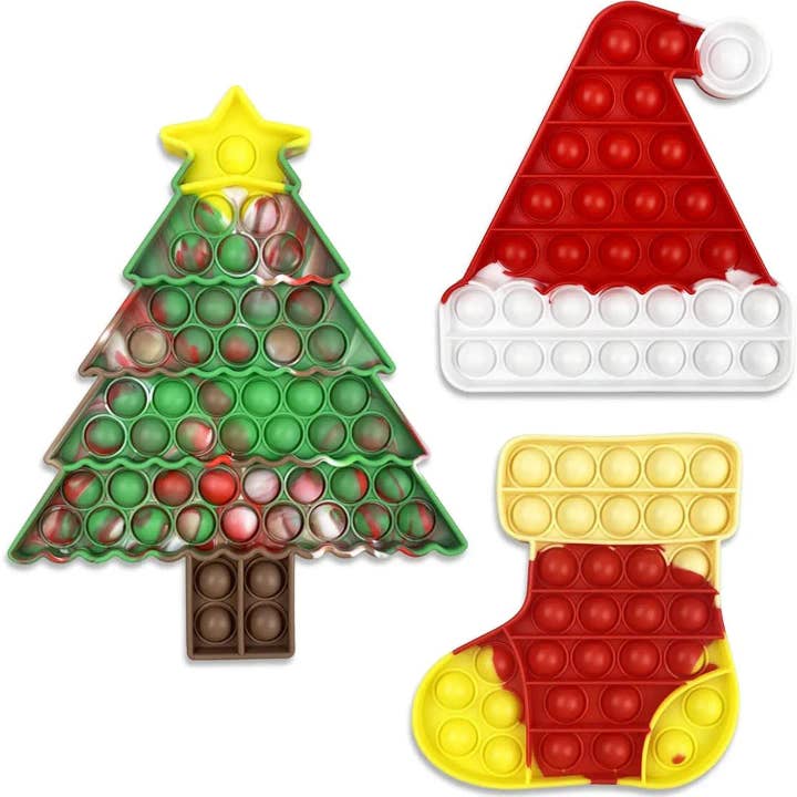 Holiday Christmas Pop Fidget Sensory Kids Toys for wholesale by PR GROUPS LLC