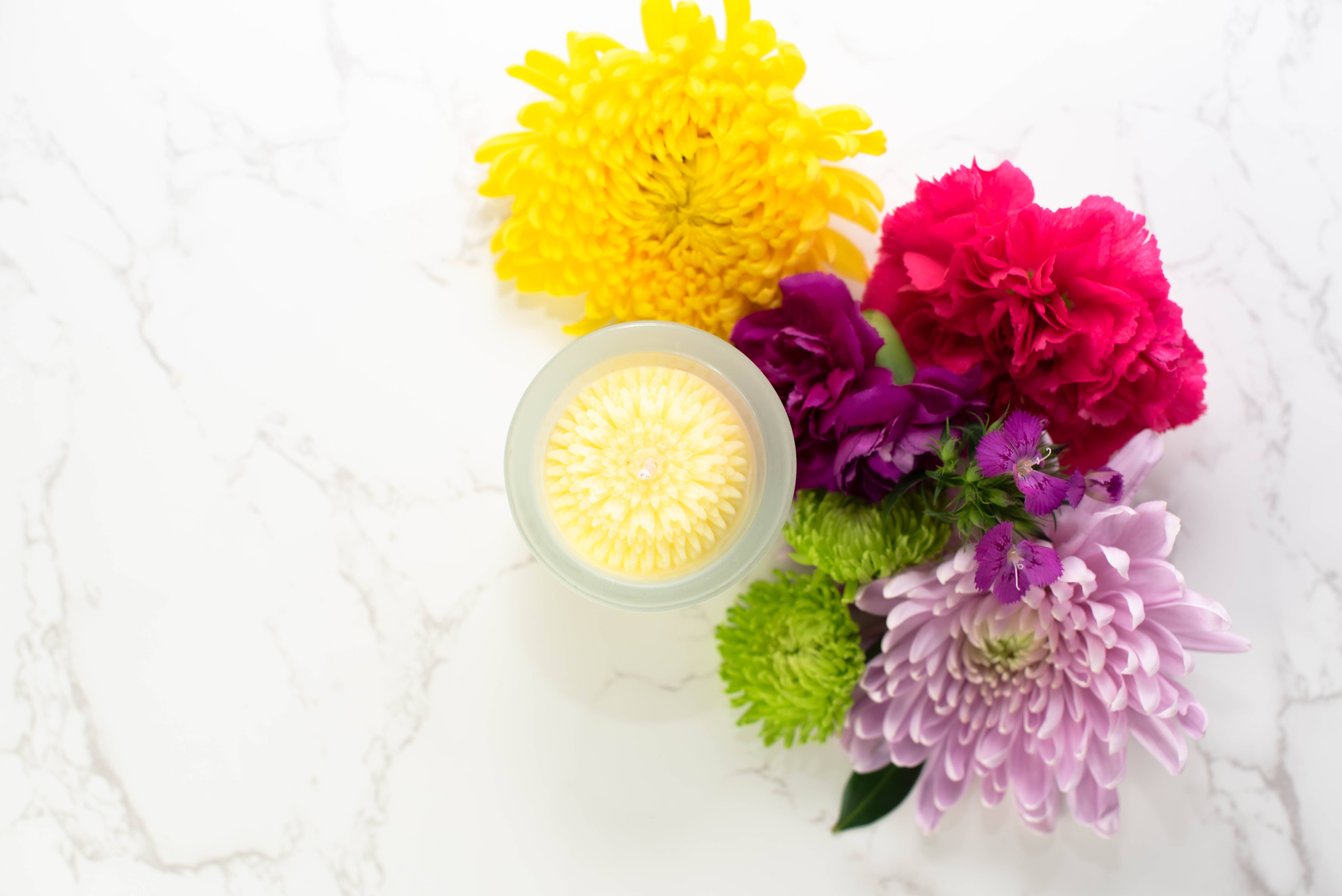 Multifaceted™ Artisan Candles - Wholesale Jar/Filled Candle - Dandelion Flower Candle, Eco-Friendly Candle -multiple sizes1