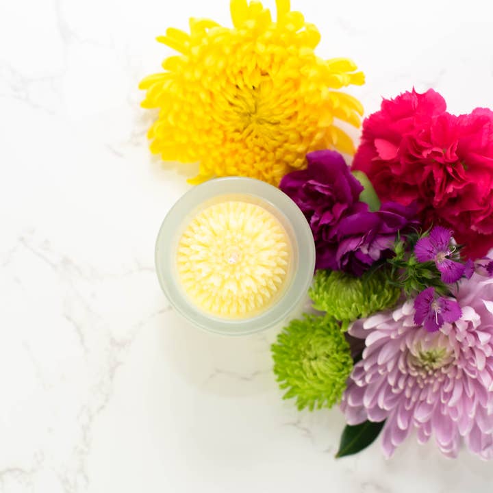 Multifaceted™ Artisan Candles - Wholesale Jar/Filled Candle - Dandelion Flower Candle, Eco-Friendly Candle -multiple sizes1