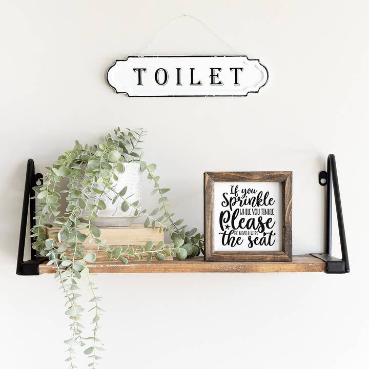 If You Sprinkle While You Tinkle Please Be Neat and Wipe for wholesale by Rising Tide Vintage