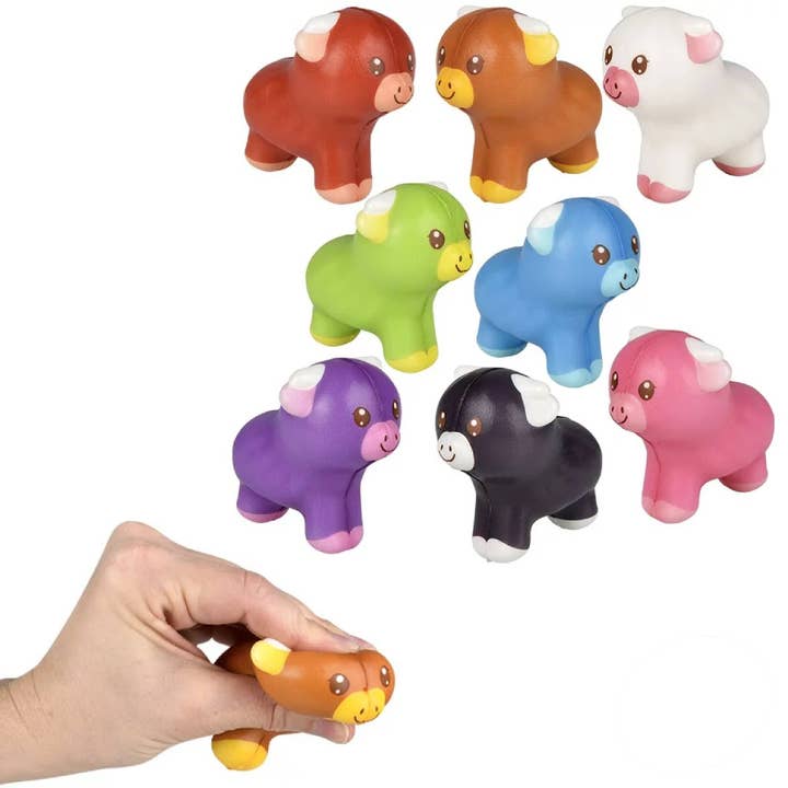 Mini Highland Cow Squish Toy In Bulk for wholesale by Buddha Yoga