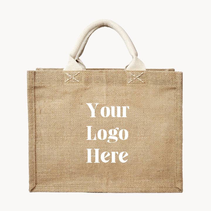 Customized Handmade Burlap Jute • Canvas Tote • Gift Bag (S) for wholesale by KORISSA