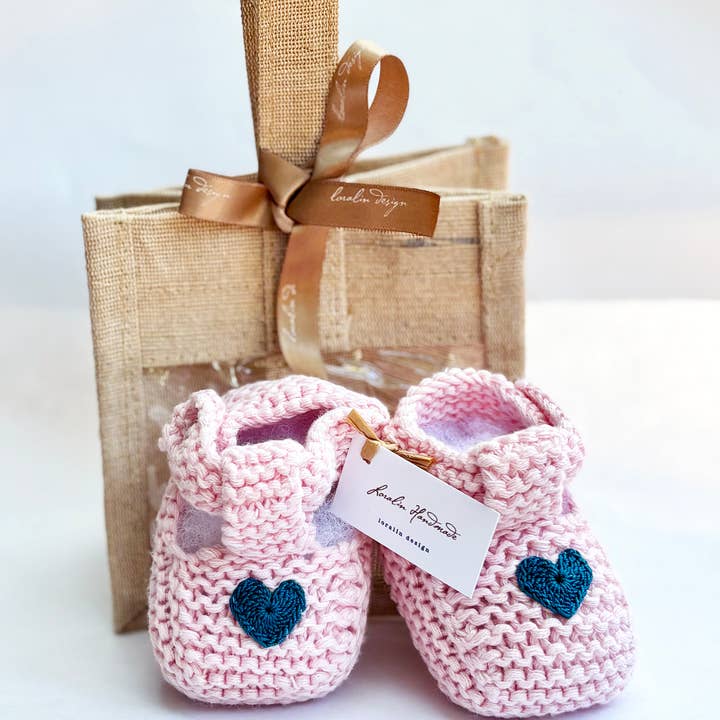 Heart Booties for wholesale by Loralin Design