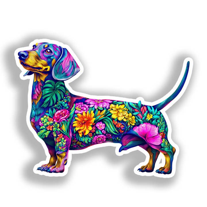 Autocollant Décalcomanie Chien Teckel # A019738 pour la vente par Yoonek Graphics