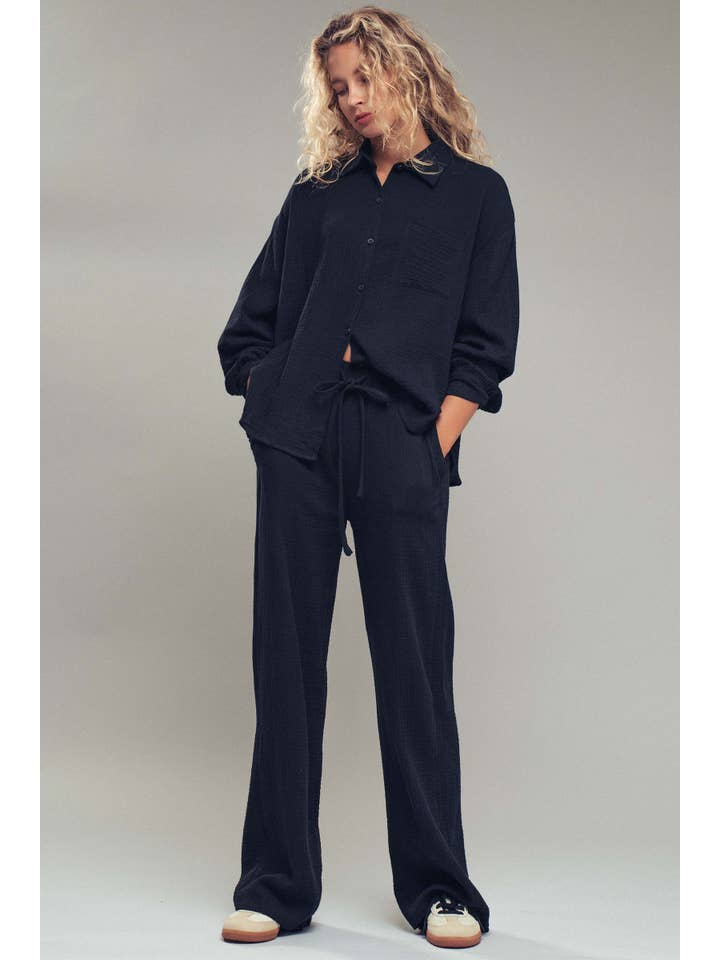 Urban Daizy - Wholesale Lounge Set - Women's - Textured Cotton Gauze Lounge Set11