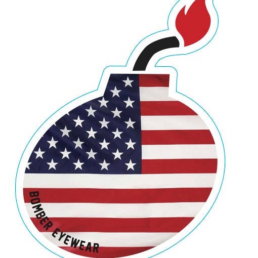 REMOVED BRAND - Wholesale Sticker - Decal American Flag Bomb Sticker