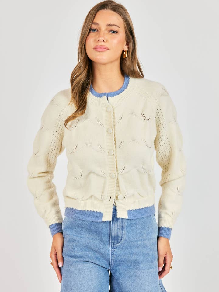 Liefdesbrief Gelaagde Vest : IVOOR BLAUW voor wholesale door Sadie & Sage