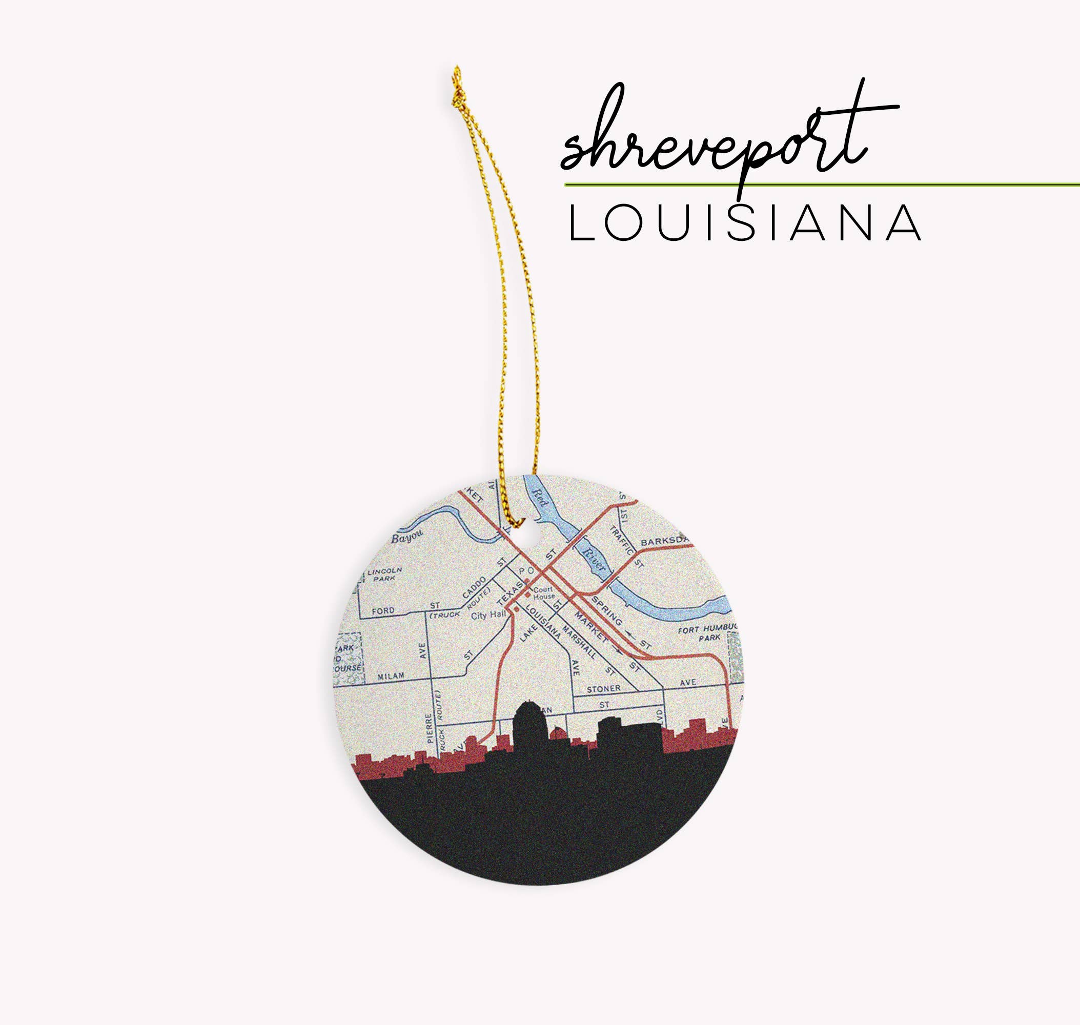 Paperfinch Design - Wholesale Ornament - Louisiana city skyline ornament | choose your city8