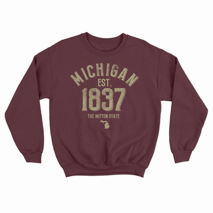 EST 1837 - Unisex Crewneck Sweatshirt for wholesale by Live Love Michigan