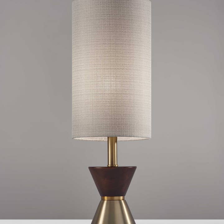 HomeRoots - Wholesale Accent/Desk Lamp - Brass Wood Metal Diabolo Table Lamp1