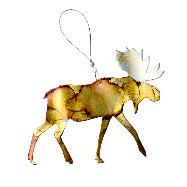 Moose Ornament - Recycled Gift for wholesale by Seatree Studio
