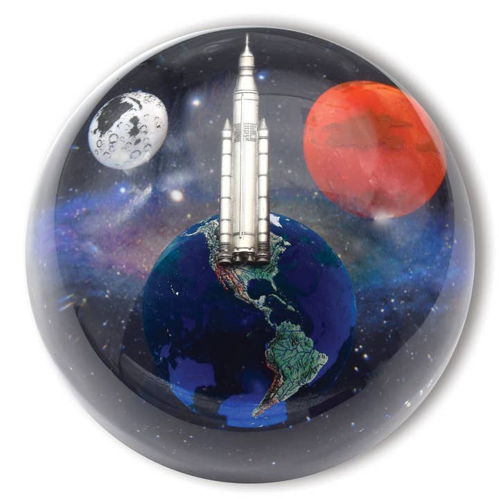 4" Earth, Mars & Moon To Scale, Artemis/Orion Andromedome for wholesale by Shasta Visions