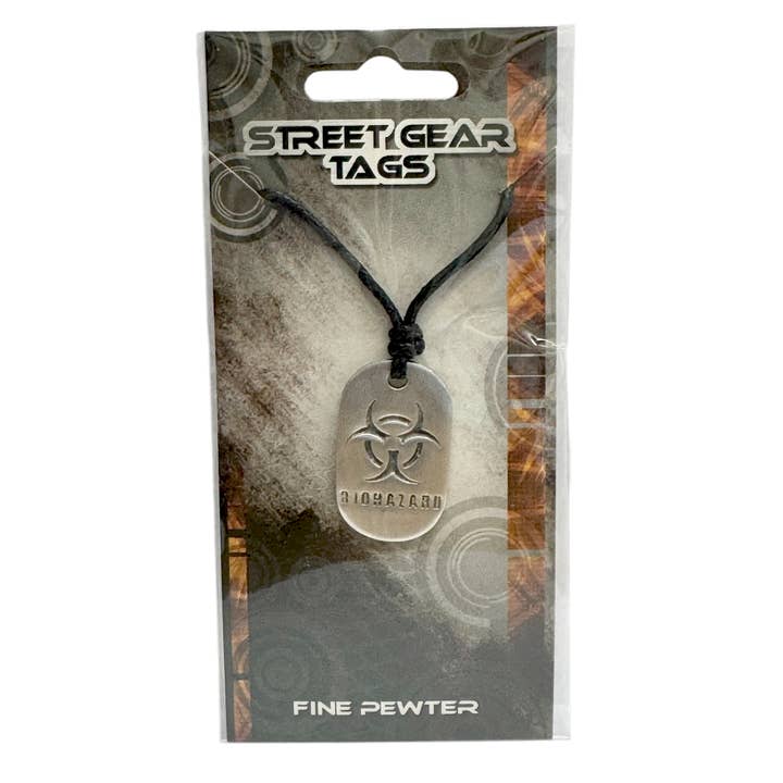 Biohazard Street Gear Gothic Punk Pewter Necklace (USA-DDP) for wholesale by Myth & Magik - Silver Jewellery Cavern Wholesale