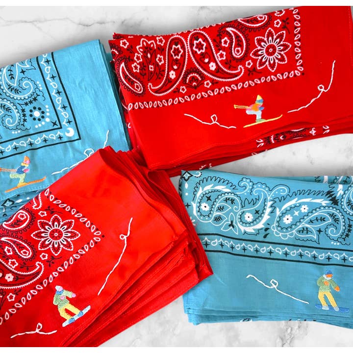 Little Lamb Designs - Wholesale Bandana - Unisex - Embroidered skier bandana | skiing accessories | apres ski